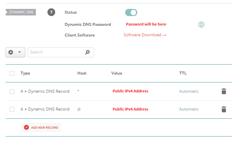 namecheap dynamic DNS settings